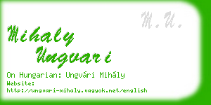 mihaly ungvari business card